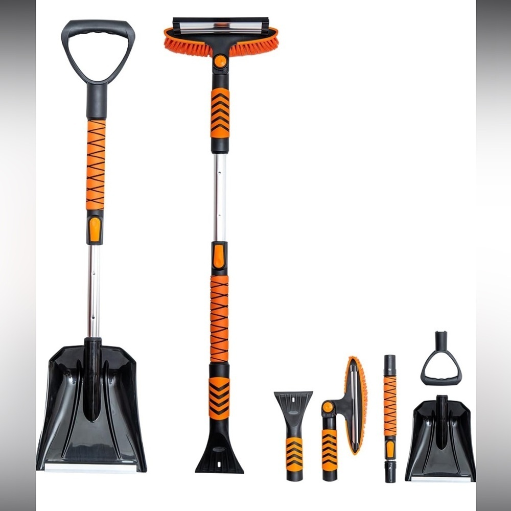 NIB 4 in 1 Expandable Ice Scraper and Snow Shovel Kit